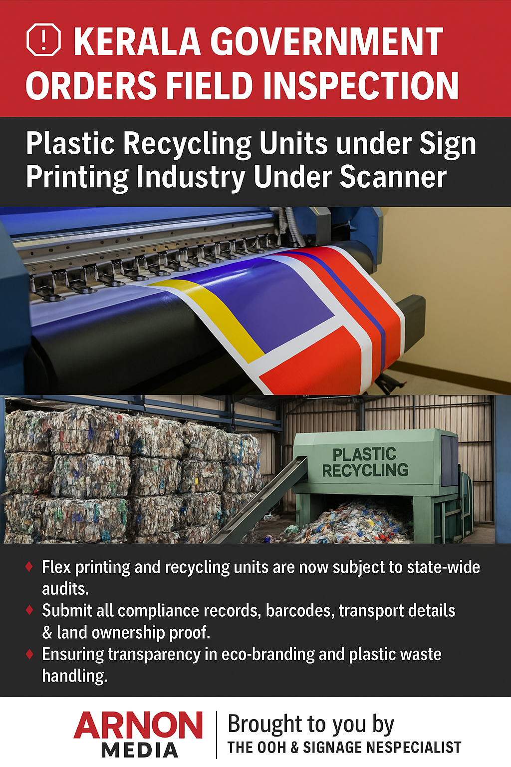 Kerala Government Orders Field Verification of Private Plastic Recycling Units Under Sign Printing Industry